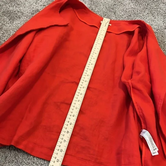 EILEEN FISHER Coral Organic Linen Jacket LARGE Oversize Top Capsule Large L - Picture 8 of 16
